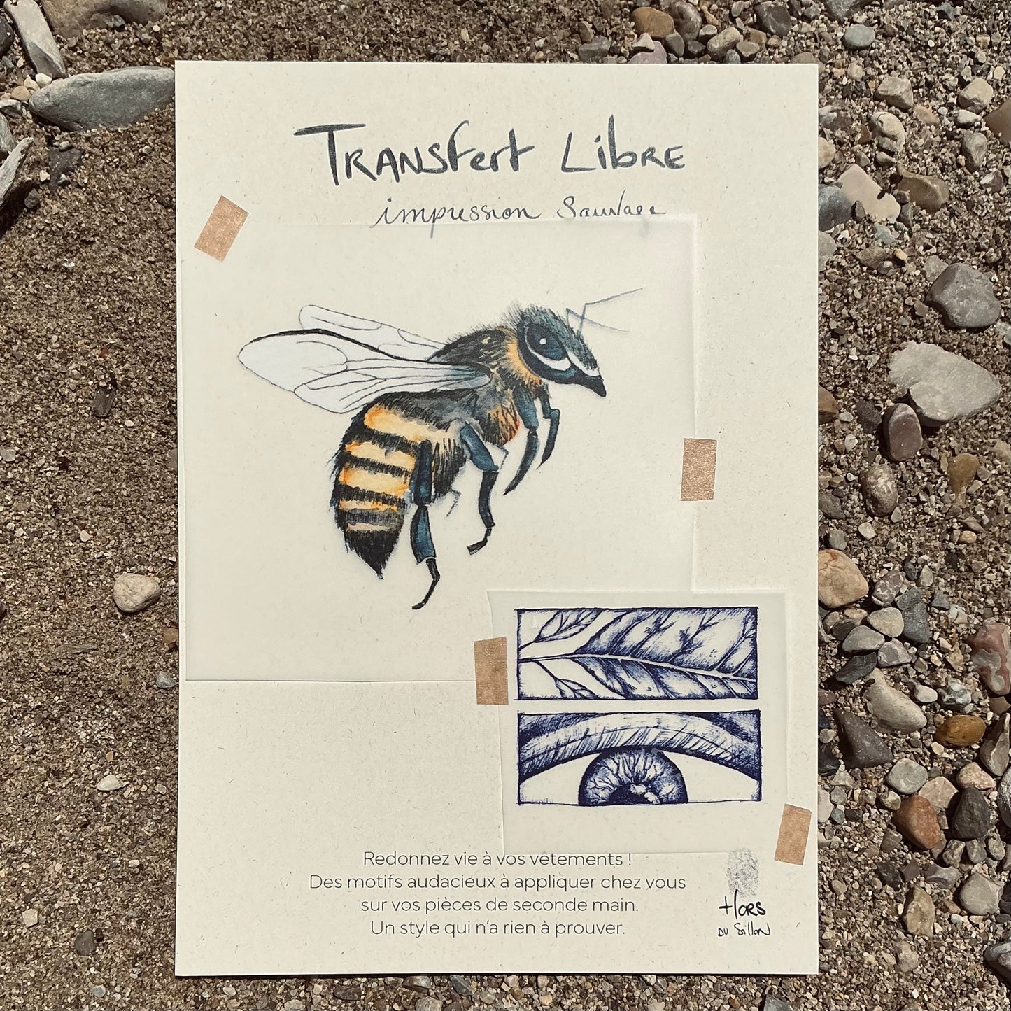 Transfert textile Abeille