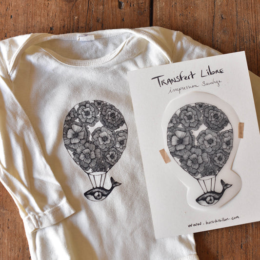 Transfert baleine montgolfière