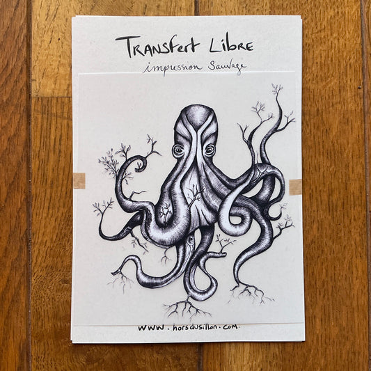 Transfert textile Poulpe