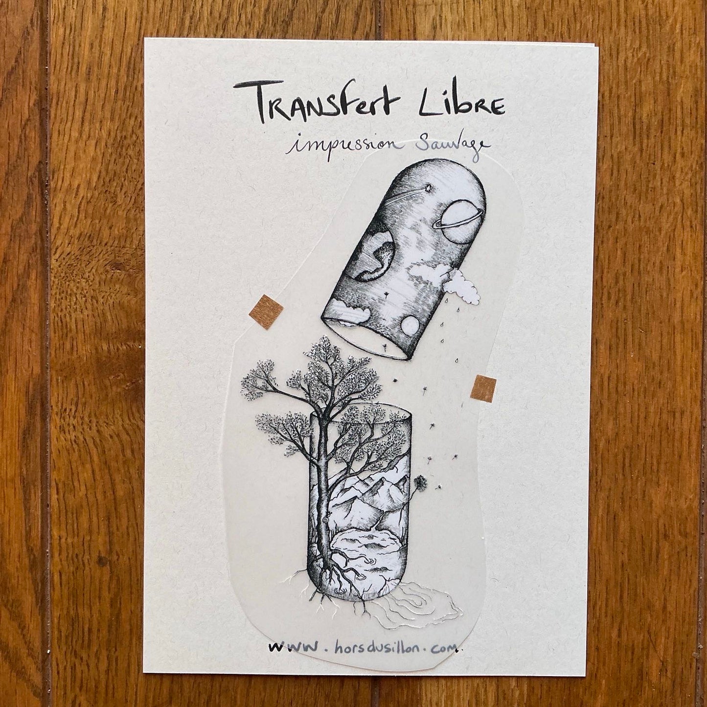 Transfert textile capsule